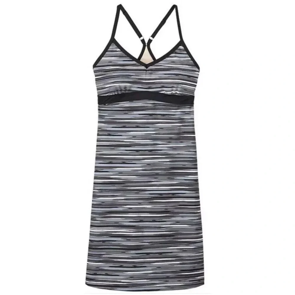 Athleta Swim Dress Size SMALL Shorebreak Black  Racerback  Stretch Adjustable